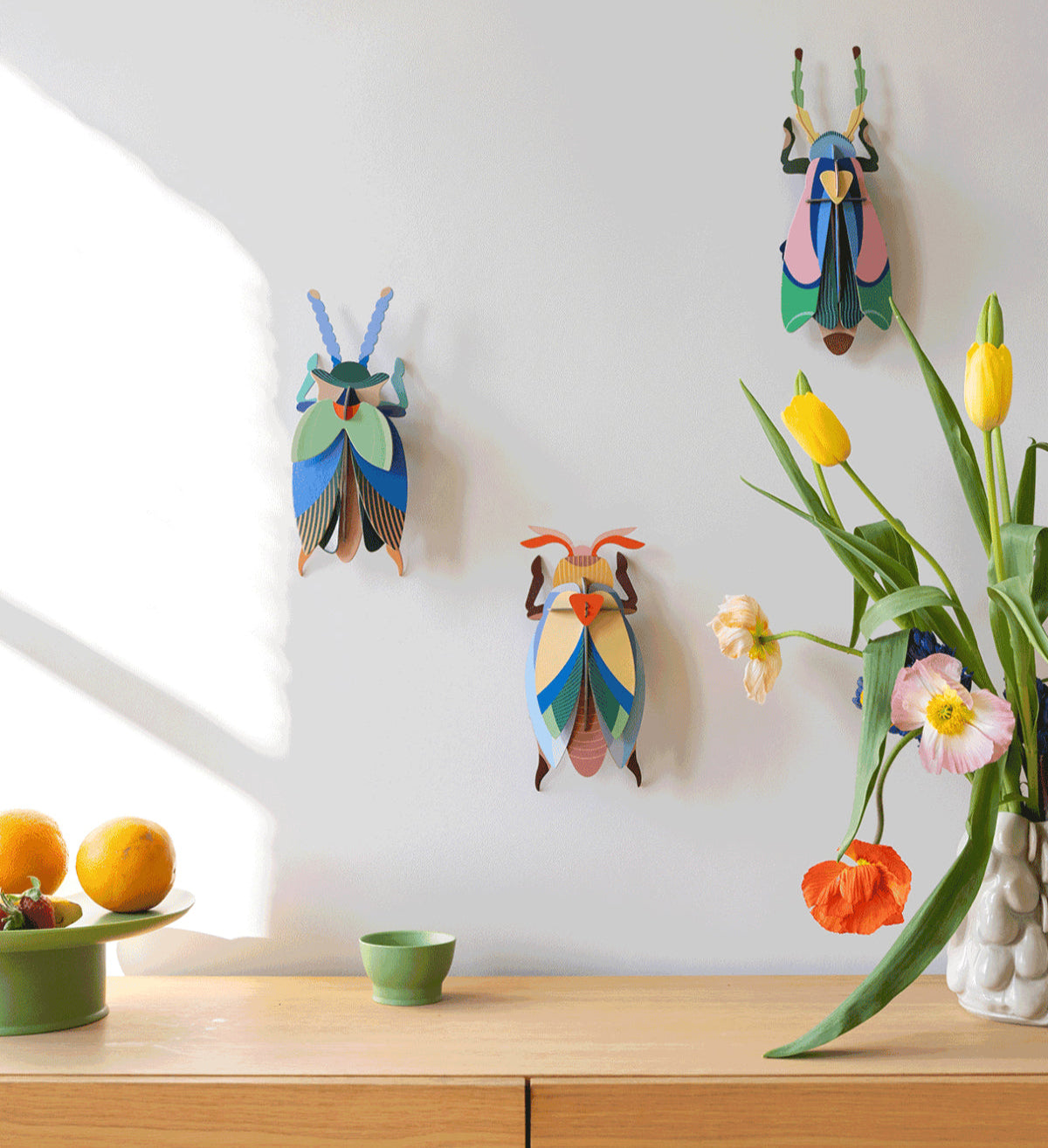 mondocherry - Studio Roof | emerald beetle wall decor - display