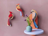 mondocherry - Studio Roof | garden birds cardinals wall decor - display