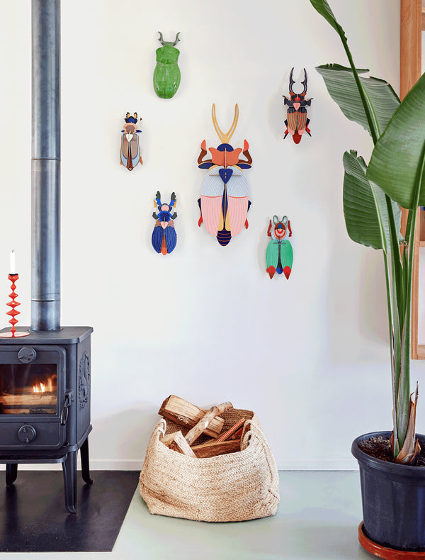 mondocherry - Studio Roof | giant stag beetle wall decor - display