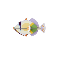 mondocherry - Studio Roof | lagoon triggerfish wall decor