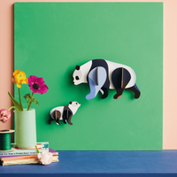 mondocherry - Studio Roof | panda family wall hanging - display