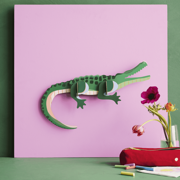 mondocherry - Studio Roof | tall crocodile wall hanging - display