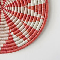 mondocherry - African woven trivet "Virunga" | coral #2 - close