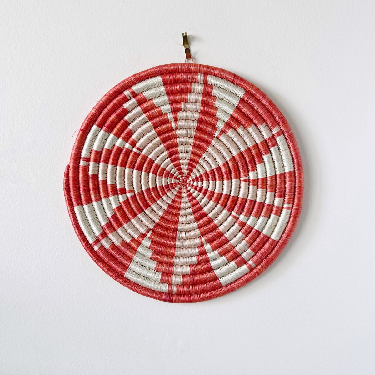 mondocherry - African woven trivet "Virunga" | coral #2