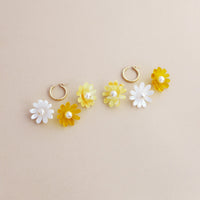 mondocherry - Wolf and Moon | daisy meadow hoop earrings | citrine - separate