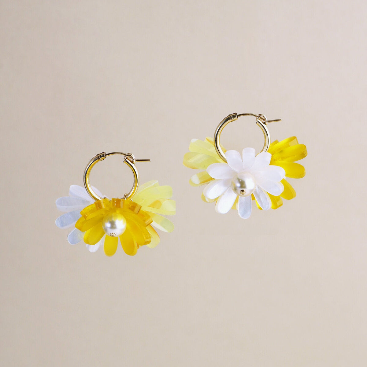 mondocherry - Wolf and Moon | daisy meadow hoop earrings | citrine