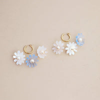mondocherry - Wolf and Moon | daisy meadow hoop earrings | mist - separate