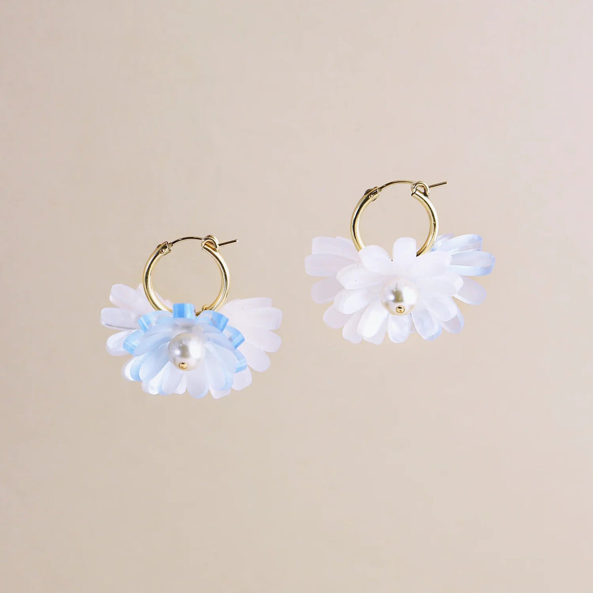 mondocherry - Wolf and Moon | daisy meadow hoop earrings | mist