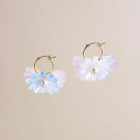 mondocherry - Wolf and Moon | daisy meadow hoop earrings | mist