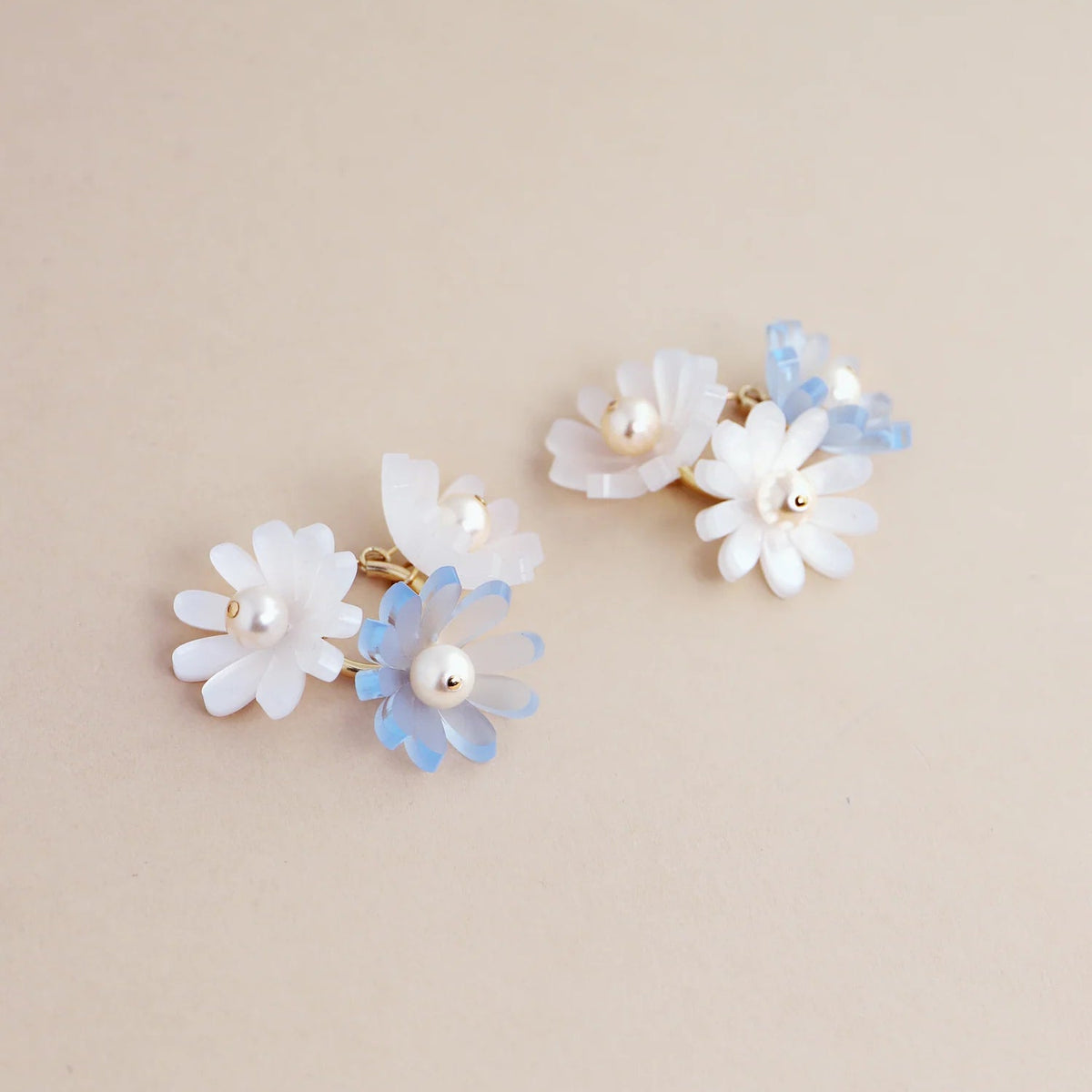 mondocherry - Wolf and Moon | daisy meadow hoop earrings | mist