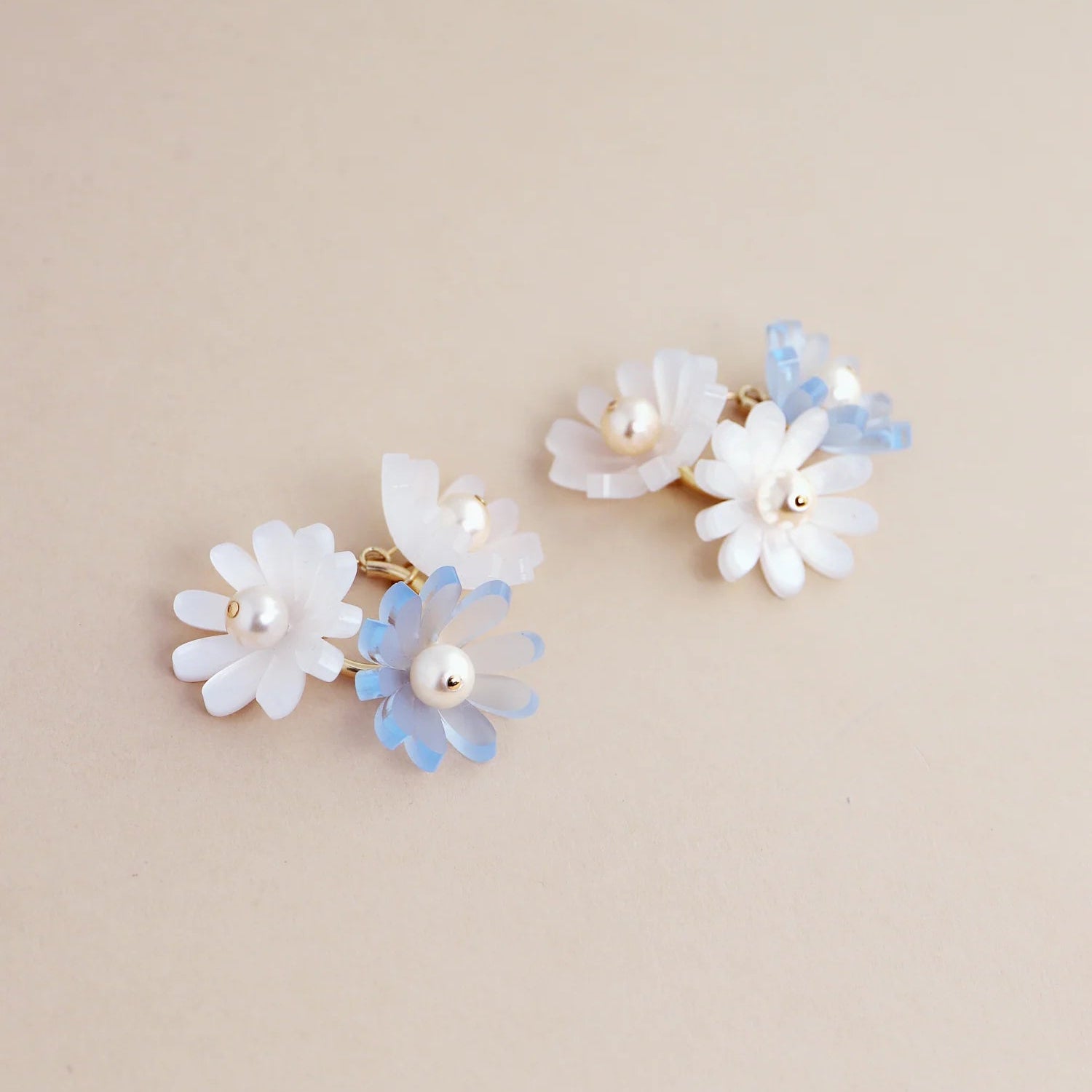 mondocherry - Wolf and Moon | daisy meadow hoop earrings | mist