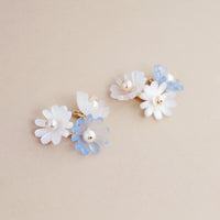 mondocherry - Wolf and Moon | daisy meadow hoop earrings | mist