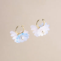 mondocherry - Wolf and Moon | daisy meadow hoop earrings | mist