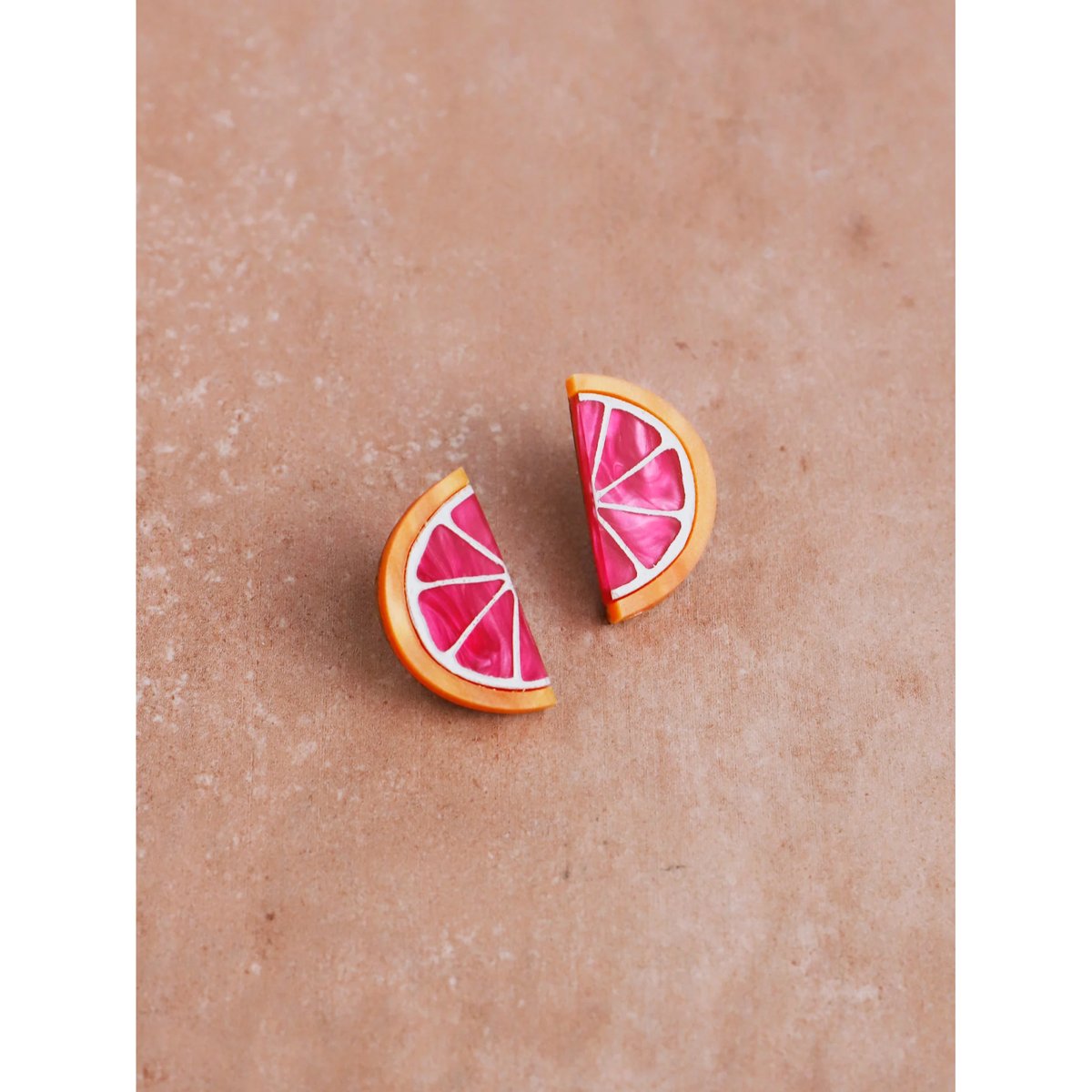 mondocherry - Wolf & Moon | grapefruit slice stud earrings