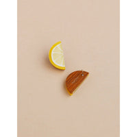 mondocherry - Wolf & Moon | lemon slice stud earrings - back