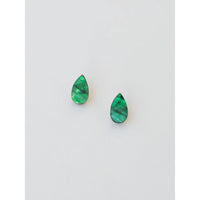 mondocherry - Wolf and Moon | raindrop stud earrings | emerald - dront