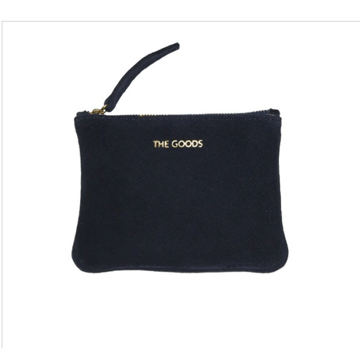 purse - The Goods | mini suede clutch | navy - mondocherry