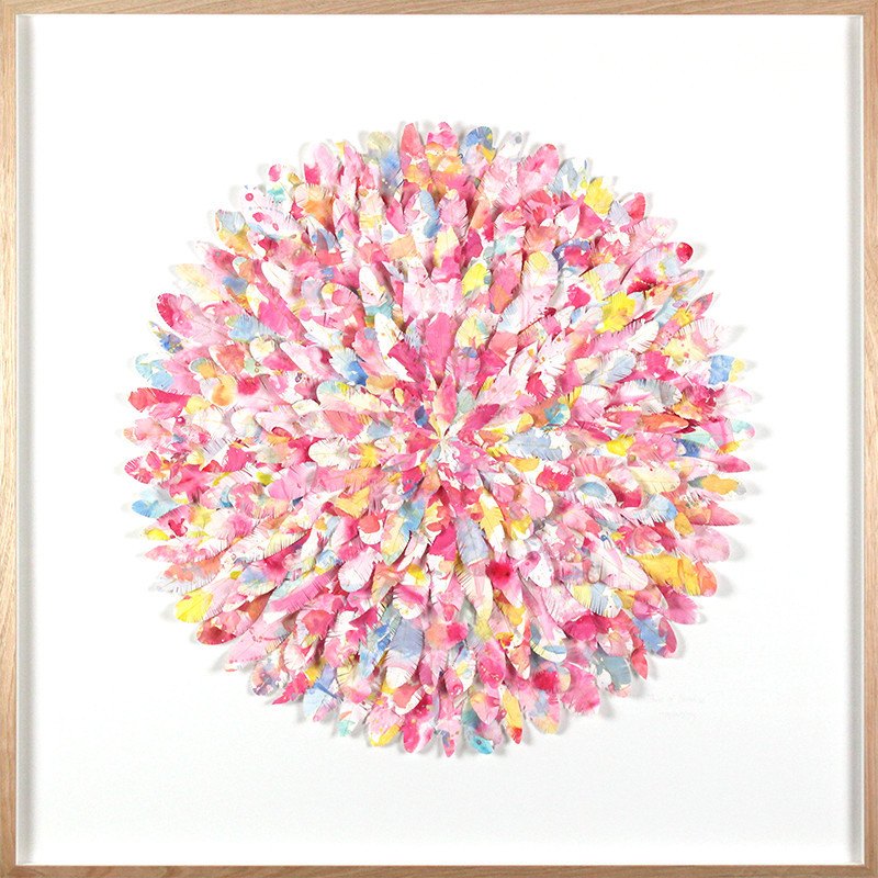 mondocherry - juju hat paper feather artwork - "bird of paradise"