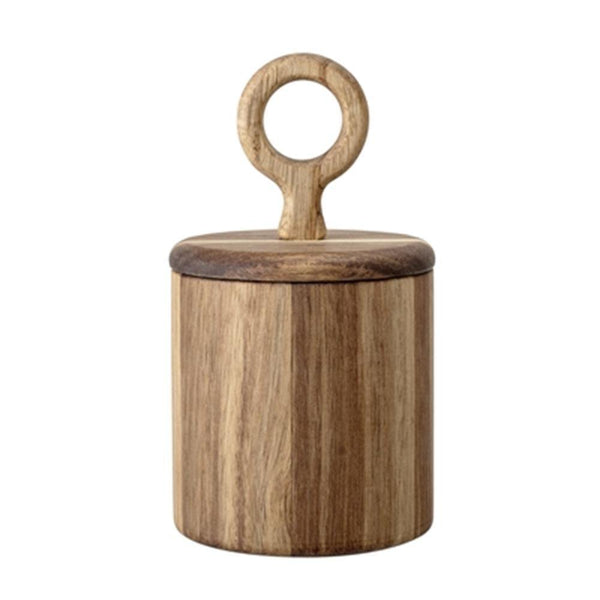 Bloomingville | acacia wood jar with lid