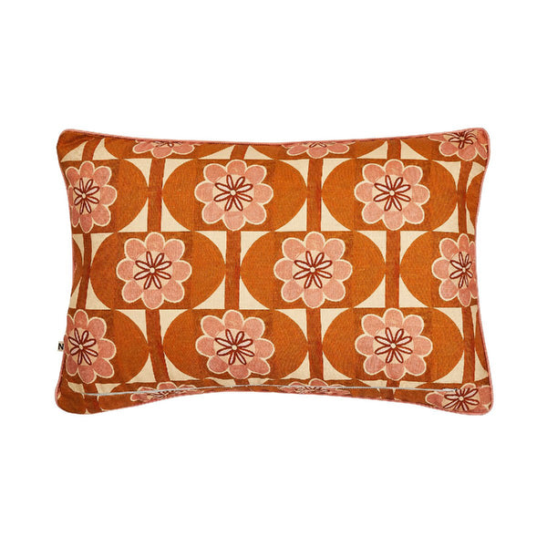 Bonnie and Neil | bloom linen cushion | nutmeg - back