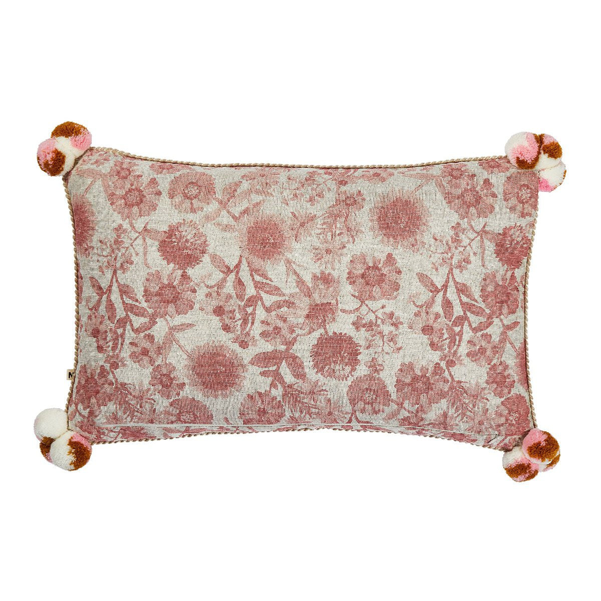 Bonnie and Neil | mini marigold linen cushion | clay - back