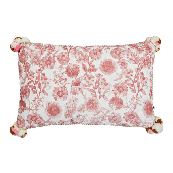 Bonnie and Neil | mini marigold linen cushion | clay - front