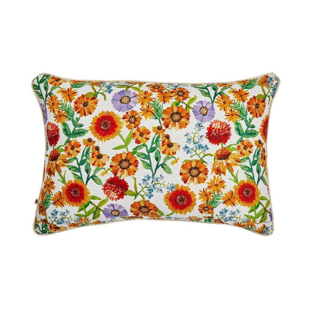 Bonnie and Neil | mini marigold linen cushion | multi - back