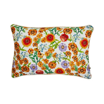 Bonnie and Neil | mini marigold linen cushion | multi - front