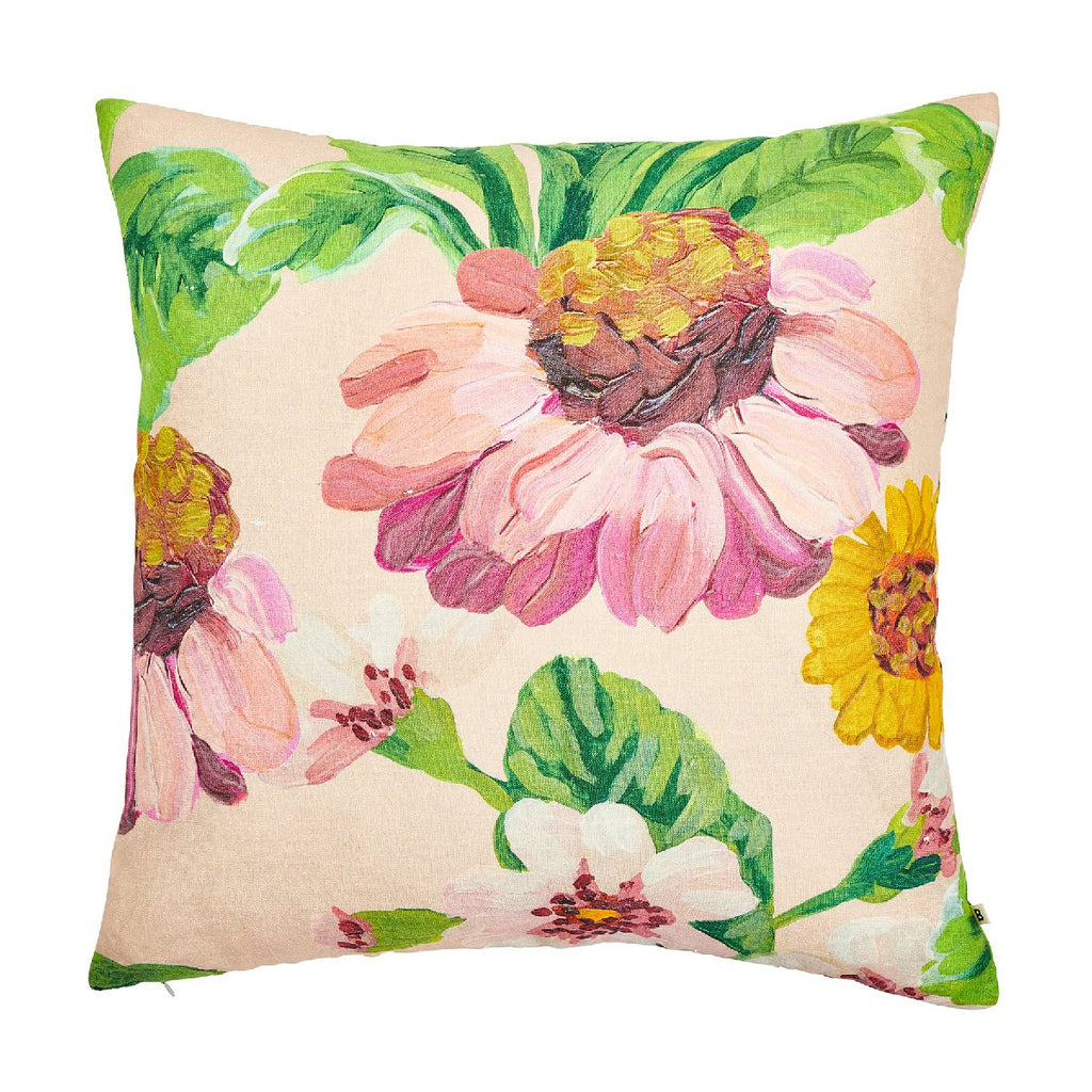 Bonnie and Neil | summer linen cushion | patch - front