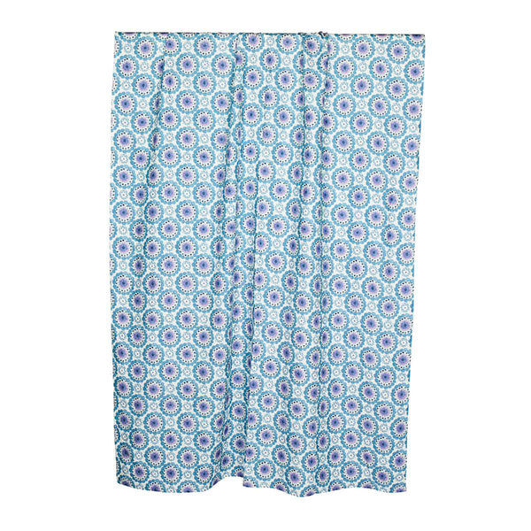Bonnie and Neil linen tablecloth - sunny - blue - flat