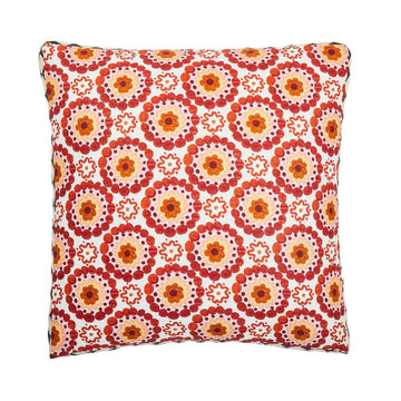 Bonnie and Neil | sunny linen cushion | rust - front