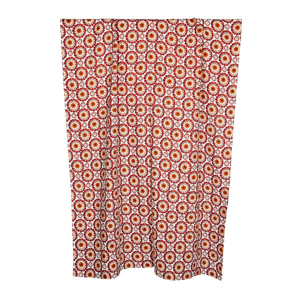 Bonnie and Neil linen tablecloth - sunny - rust - flat