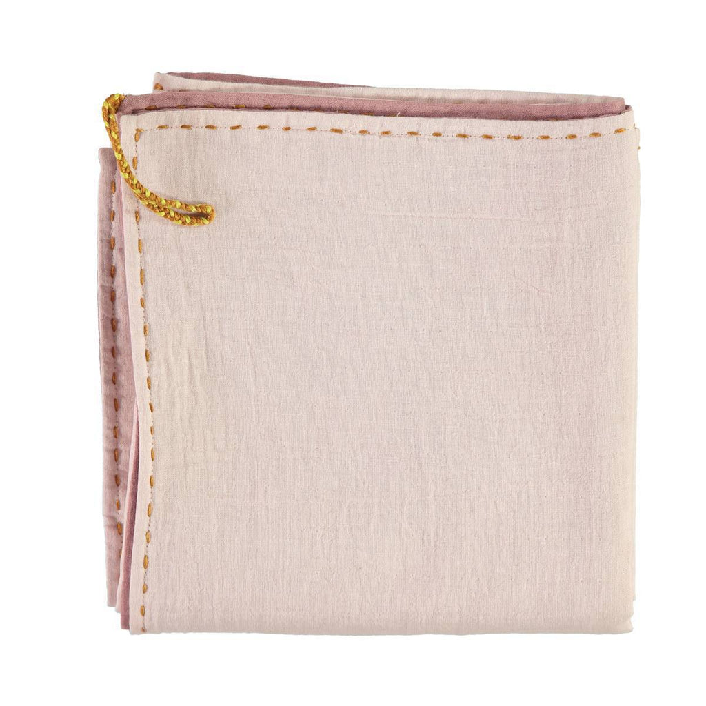 CL | reversible baby swaddle wrap | blush and pink - back