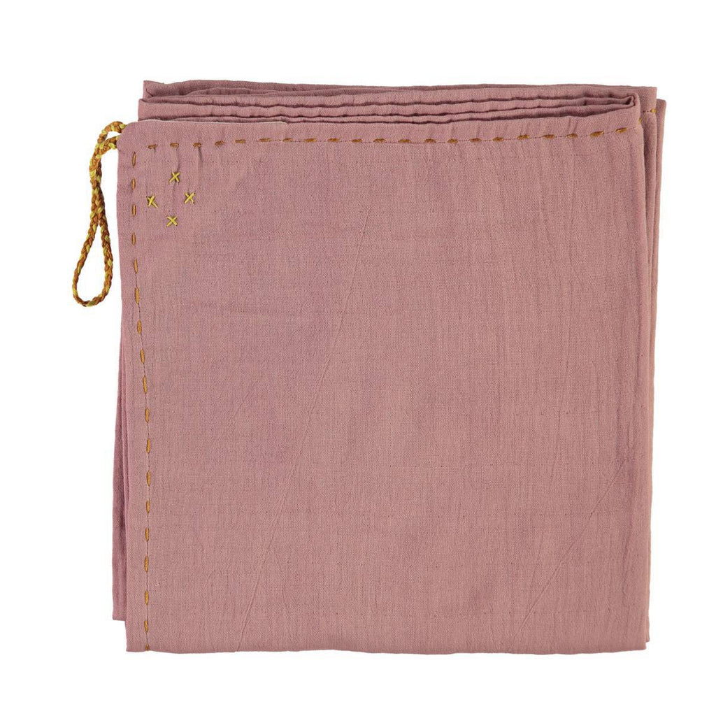 CL | reversible baby swaddle wrap | blush and pink - front