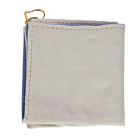 CL | reversible baby swaddle wrap | royal blue and ash - back