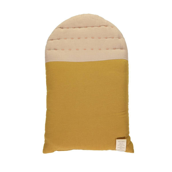 Camomile London | midi house kids cushion | ochre and pearl pink - back