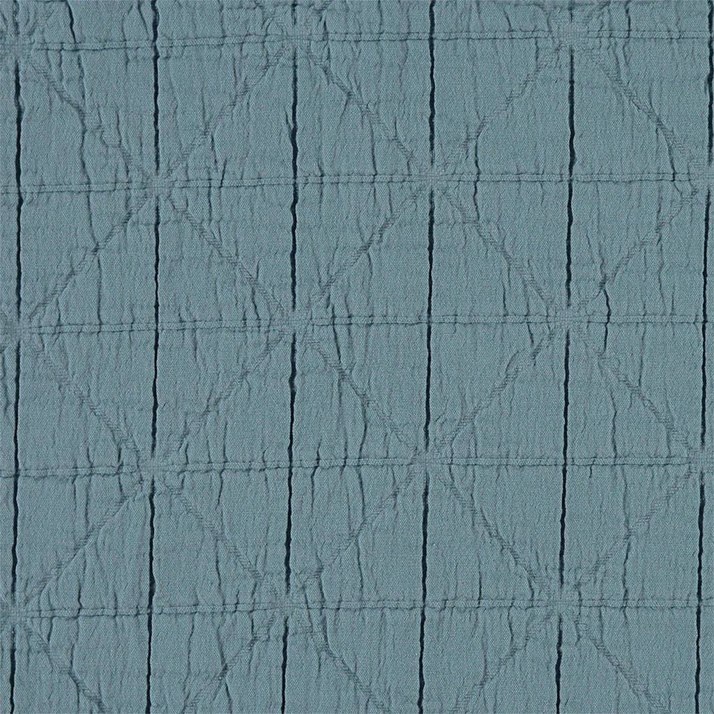 Camomile London | diamond cotton kids blanket | airforce blue - close
