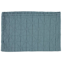 Camomile London | diamond cotton kids blanket | airforce blue - front