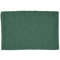 Camomile London | diamond single cotton blanket | green - front