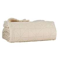 Camomile London | diamond single cotton blanket | natural