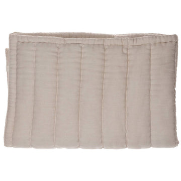 Camomile London Quilted Cotton Blanket | stone