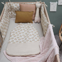 Camomile London | diamond cotton kids blanket | pearl pink - in cot