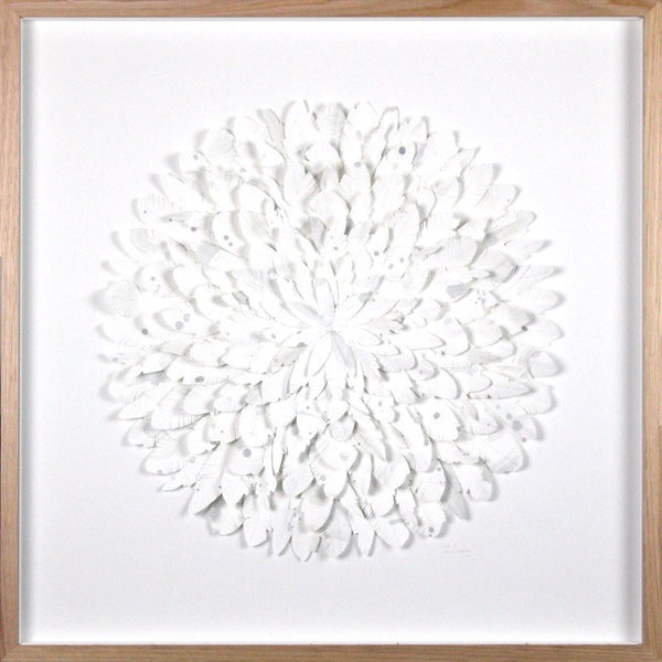 mondocherry - juju hat paper feather artwork - "dove"