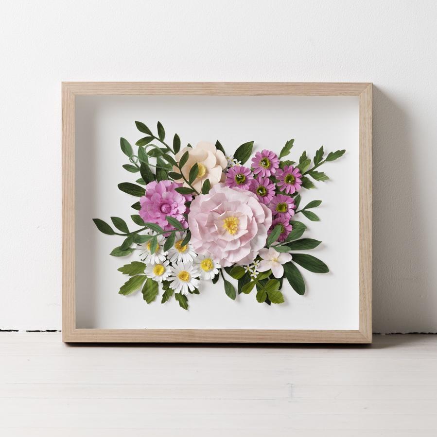 mondocherry botanical paper flower artwork