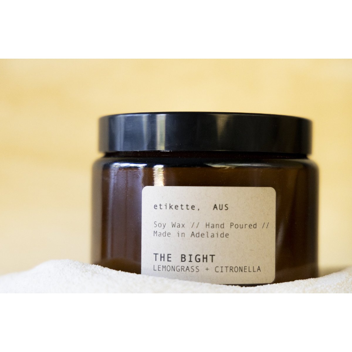 Etikette soy candle | bight lemongrass  citronella | 500ml