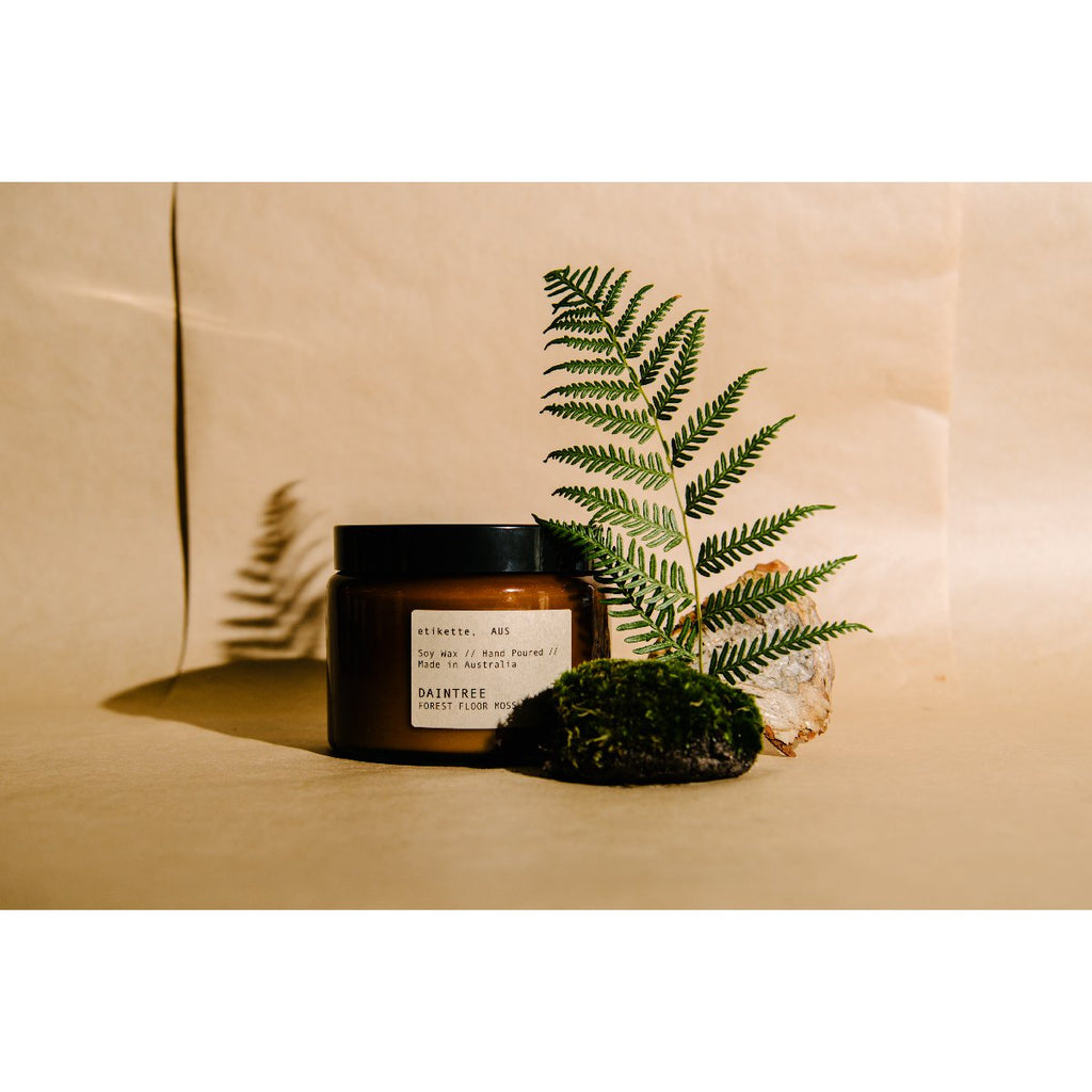 Etikette soy candle | daintree forest floor moss & teak | 500ml