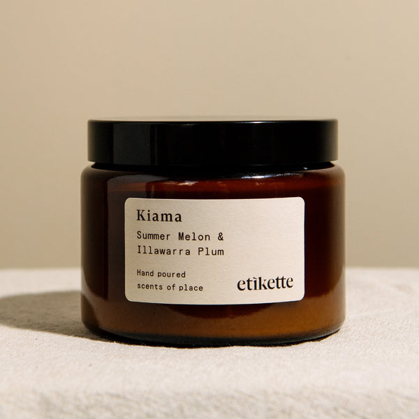 Etikette | soy candle | Kiama summer melon Illawarra plum | 500ml