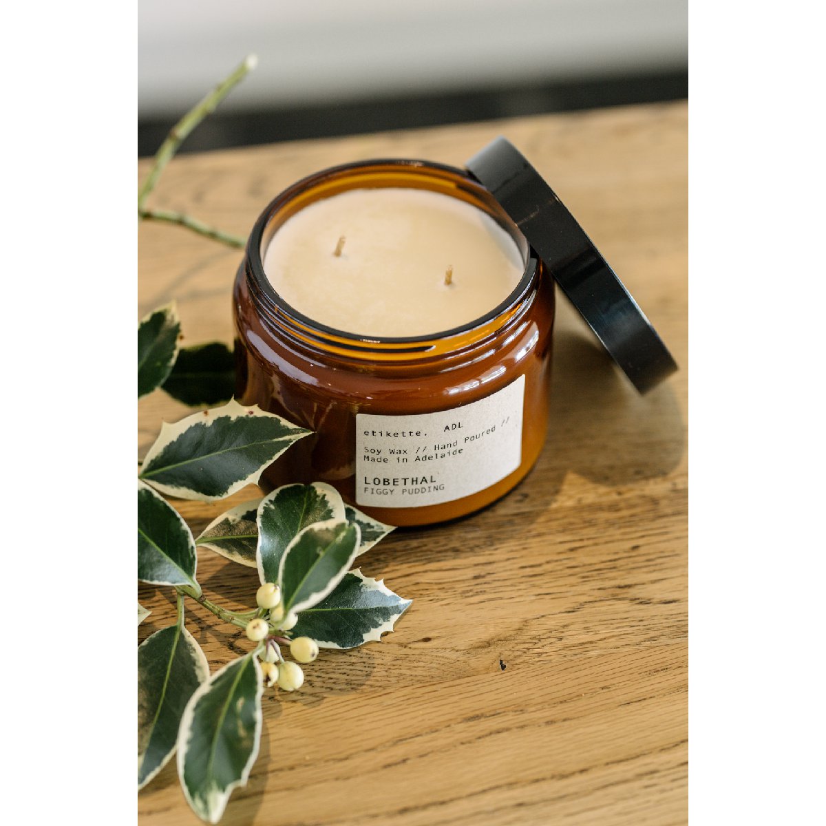 Etikette soy candle | lobethal figgy pudding | 500ml