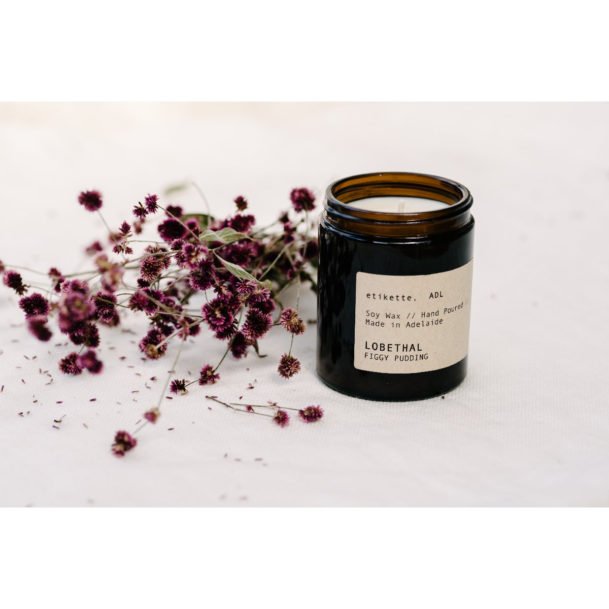 Etikette soy candle | lobethal figgy pudding | 175ml