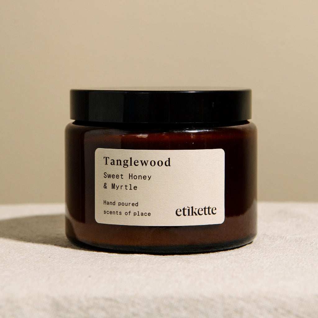 Etikette | soy candle | Tanglewood sweet honey myrtle | 500ml